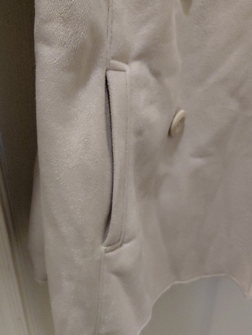 Sonoma Cream Double-Breasted Hooded Coat - Picture 5 of 8